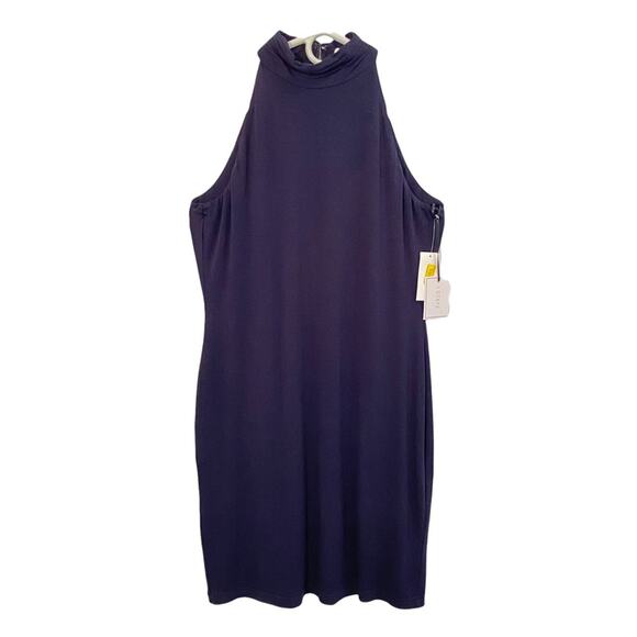 Revolve 1. State halter sleeveless tank mini dress navy blue L NEW NWT - Picture 1 of 8